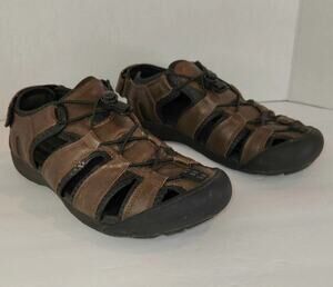 Khombu Men's Sz 9 Travis Brown Adjustable Active Hiking Summer Sandals